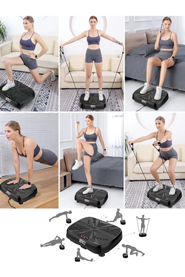 Talon Egzersiz Aleti Yüksek Titreşimli 1-99 Seviye Hız Ayarlı Bluetoothlu Kumandalı Vibration Plate